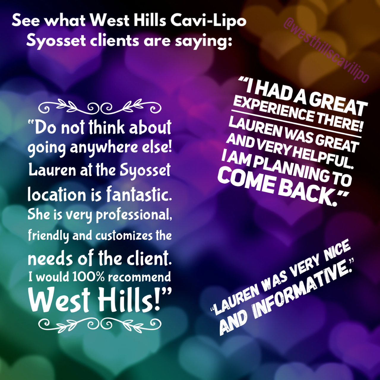 See What Clients Say About West Hills – Syosset Location! Img